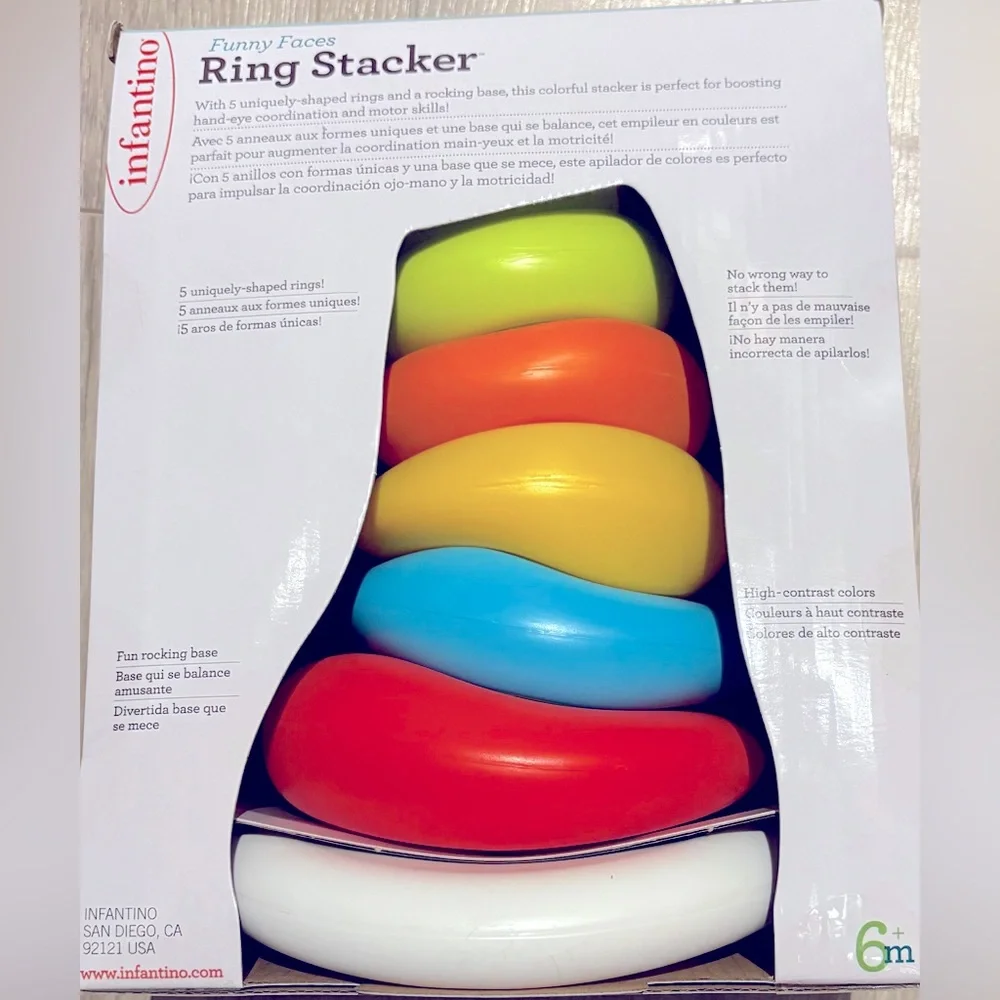 Infantino Colorful Stacking Rings Toy - Picture 5 of 8